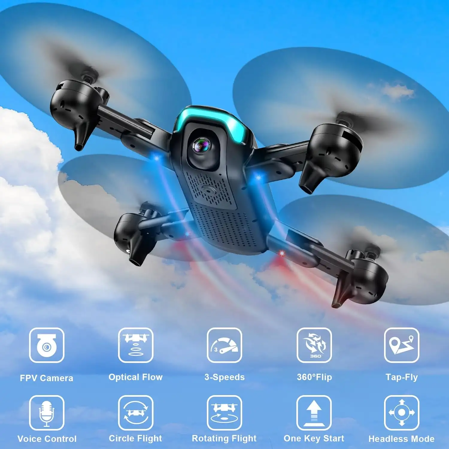 REDRIE Drone with Camera - Foldable Mini Drone for Kids Adults with 1080P FPV Camera - 71xgtfxsgol._ac_sl1500_
